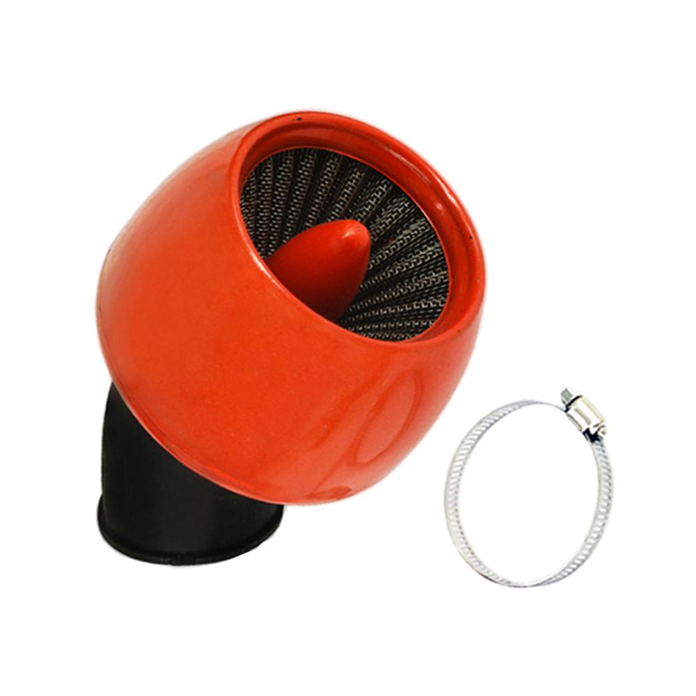 24mm-48mm vinklet hi flow motorcykel luftfilter indsugningsfilter vaskbar genanvendelig til yamaha til honda bobber chopper cruiser: Orange