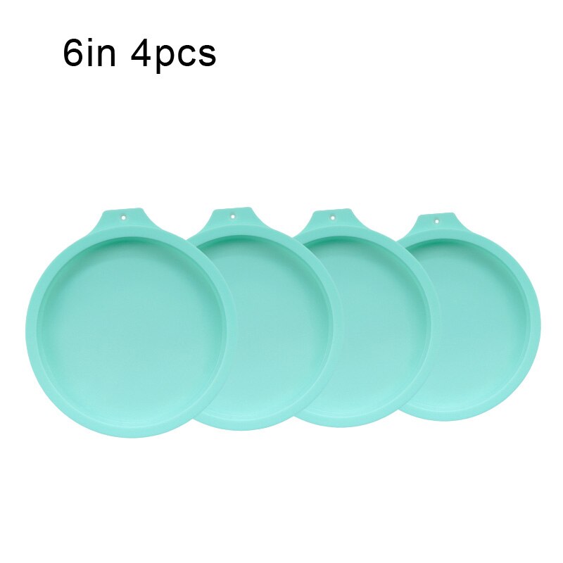 4/6/8Inch Siliconen Bakvorm Gelaagde Cakevorm Food Grade Siliconen Muffinvorm Cake Mousse Gereedschap keuken Cookie Bakvorm: Sky Blue