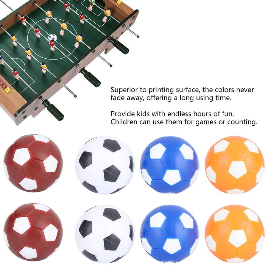 8Pcs Tafel Voetbal Voetbal Plastic Mini Voetbal Ballen Tafelblad Game 36Mm Tabletop Game Voetbal Voetbal Accessoires