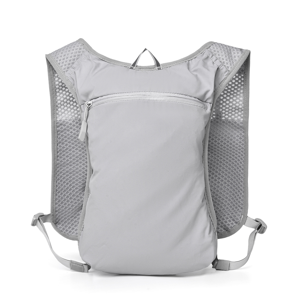 Multifunktionale Wasserbeutel-Weste, unisex Ultraleichter Offroad-Laufrucksack, Langlebige Große Marathon--Tasche aus Nylon: GRAUE FARBE