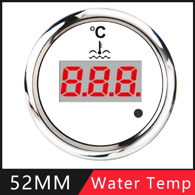 Digital 52mm Water Temp Gauge 40-120℃ Water Temperature 0-190ohm 240-33ohm Water Temp Meter Indicator For Car Boat: WS