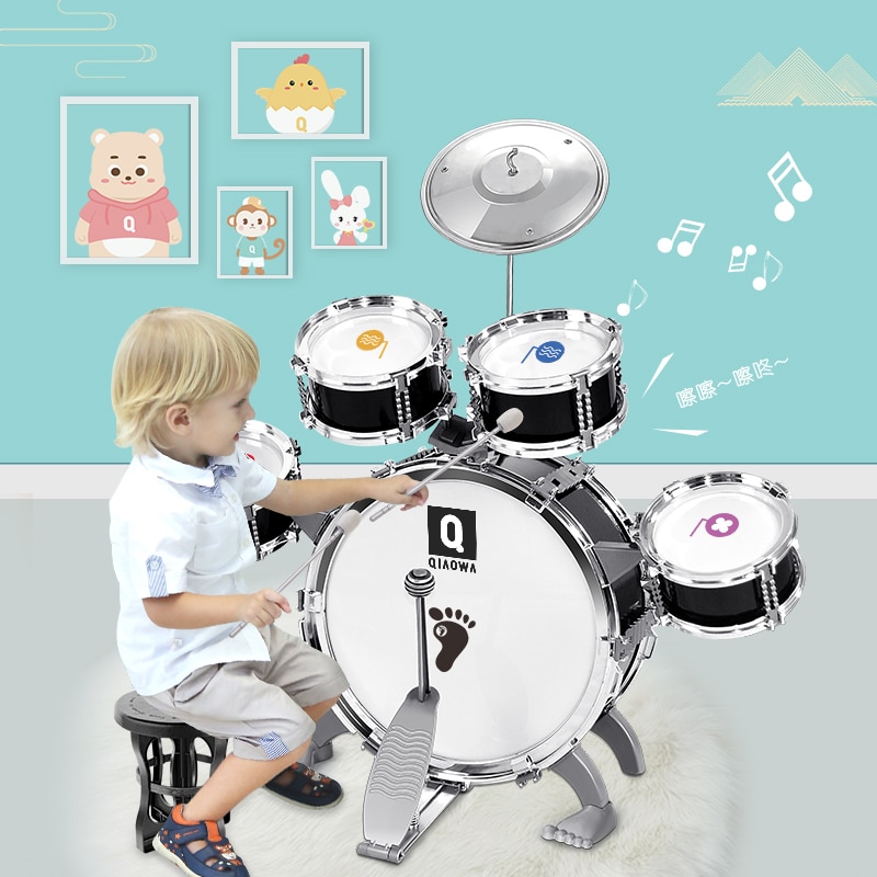 Kinderen Drum Set Kinderen Junior Drums Kit Simulatie Jazz Drums Percussie Muziekinstrument Wijsheid Ontwikkeling Speelgoed Converteren Drum