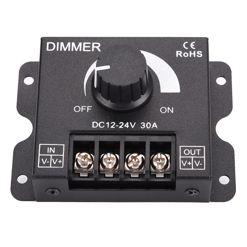 30 a LED Dimmer 24 V DC 12 V 360 W lámpara de brillo ajustable controlador de tira de luz de un solo Color suministro de controlador