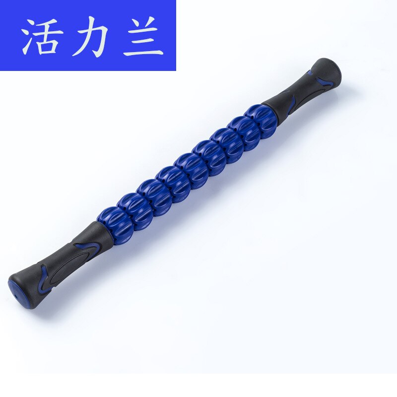 GYM Oefening Roller Been Body Arm Terug Schouder Spier Stimulator Stconvex oppervlak spier massage stok fascia massage stok roller: Blauw