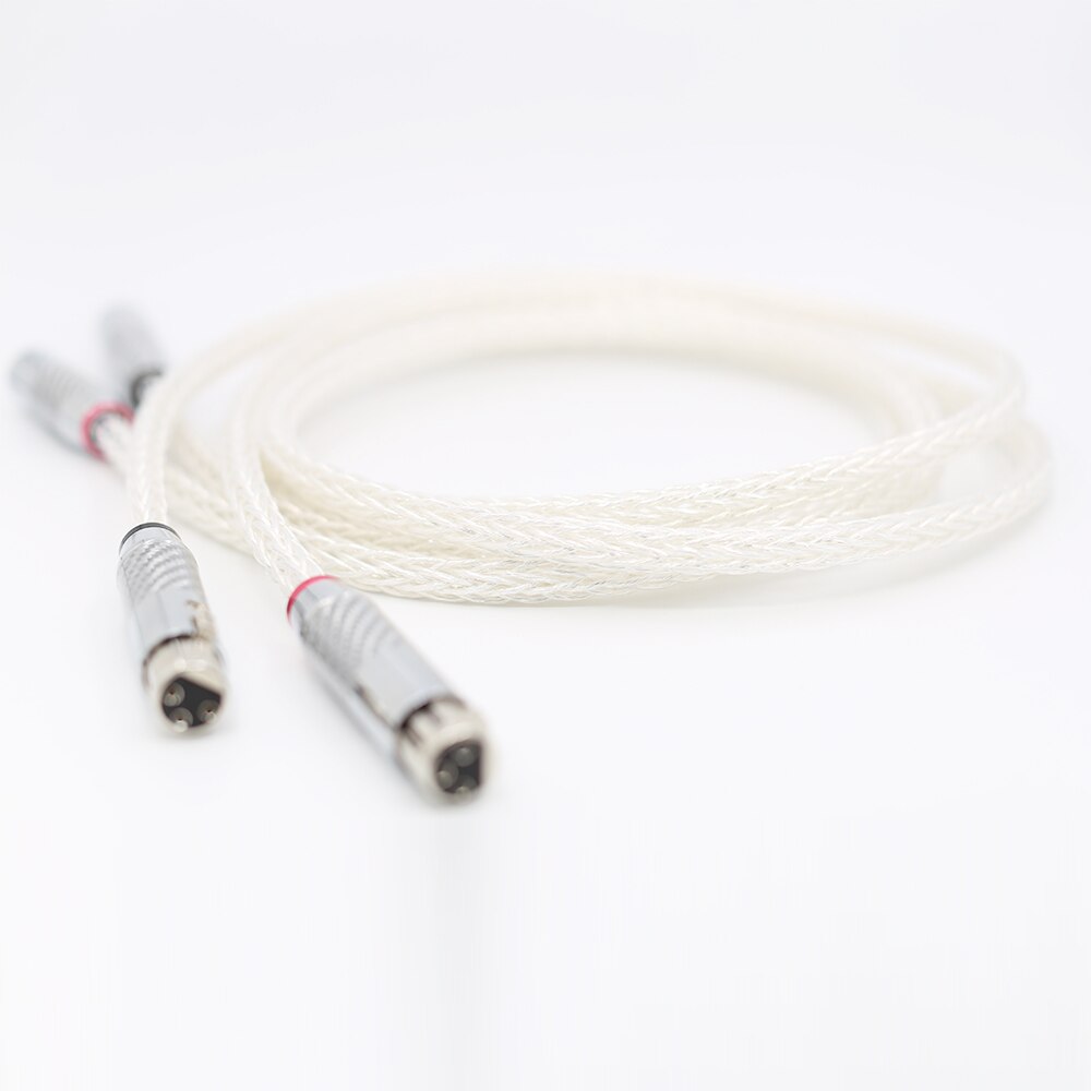 1Pair OCC Silver plated XLR Audio cable Balance cable XLR Cable Male to Female M/F Audio Cable 8AG Twist Cable