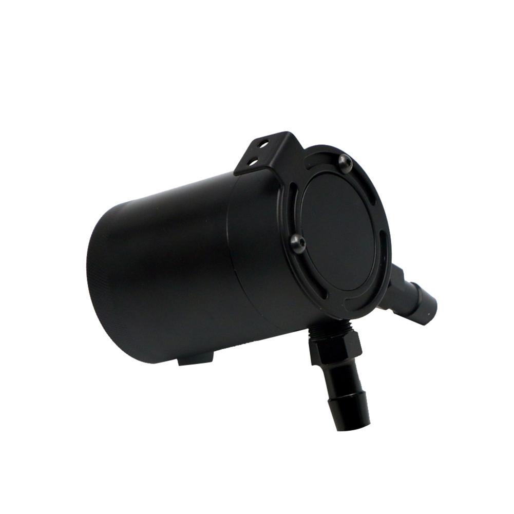 Universal Compact Baffled 2-Port Aluminum Oil Catch Can Reservoir Tank Reservoir Turbo Oil Catch Can