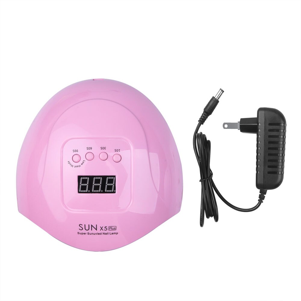 Lampe UV LED pour manucure, sèche-ongles rapide, pour tout vernis à ongles, avec écran LCD, outil de Nail Art, 80W: US Pink