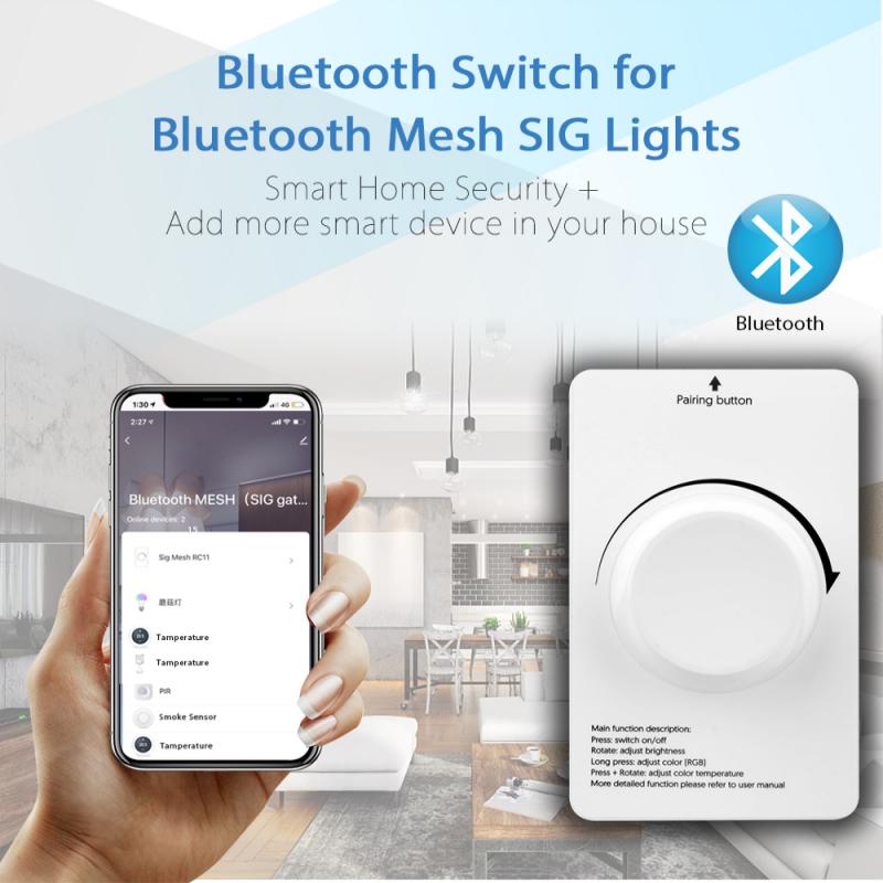 Tuya Smart Home Bluetooth Lamp Afstandsbediening Ondersteuning Schakelaar Controle Helderheid Schakelaar Kleur Bluetooth Afstandsbediening