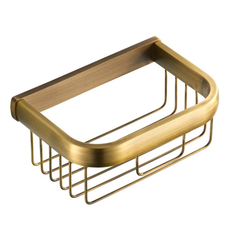 Antieke Badkamer Accessoires Brons WC Papier Houders Robe Handdoek Jas Haak Toiletborstel Houder Zeep Mand Badkamer Hardware Set: wc paper basket