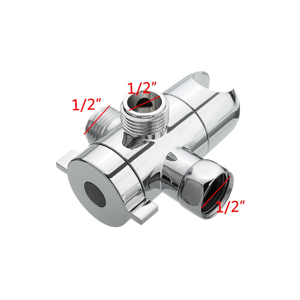 1/2" 3-Way Adjustable Shower Diverter Toilet Faucet Tap T-Adapter