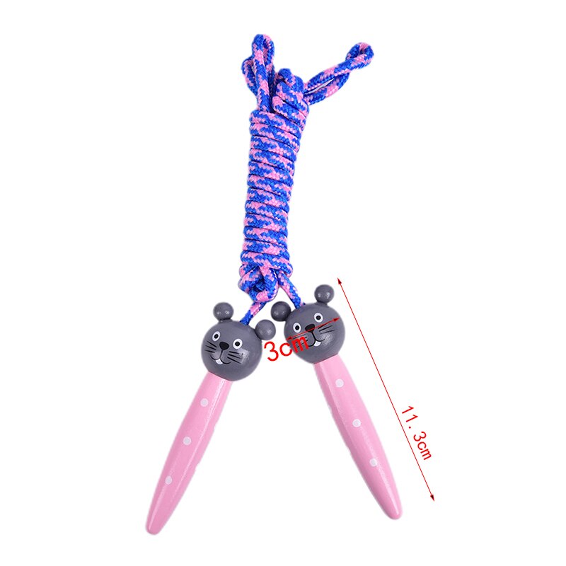 JULYHOT Kids Jump Ropes Wood Handle Sport Bodybuilding Fitness Lovely Cartoon Skipping Ropes Wood Handle: C