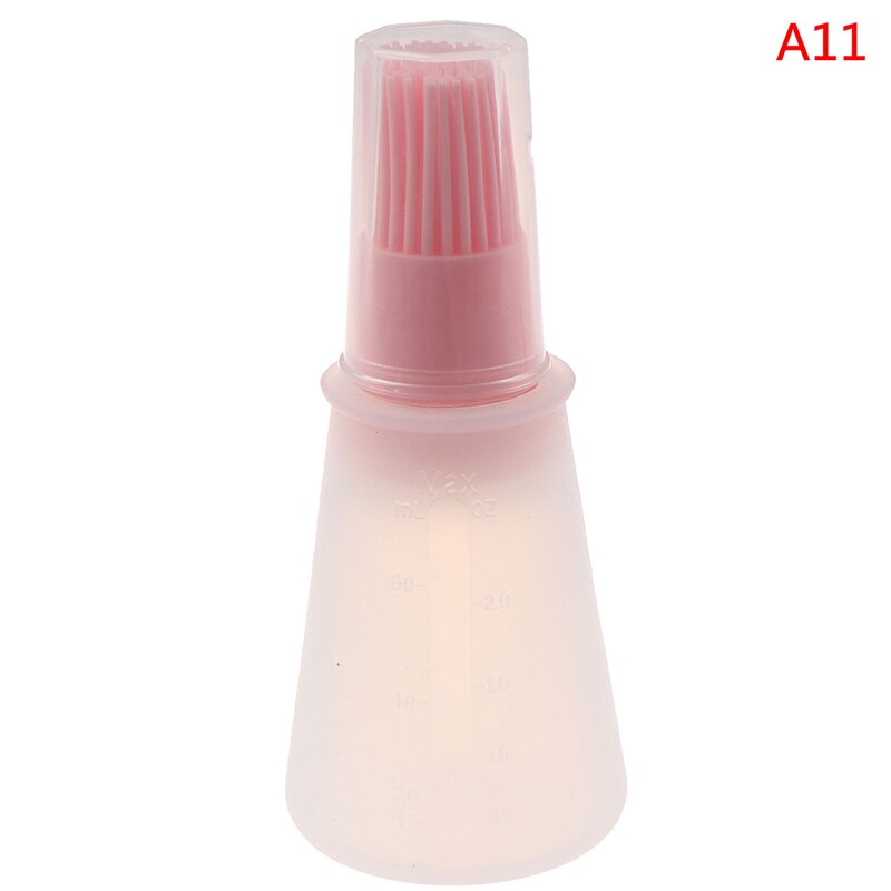 Portable Silicone Oil Bottle with Brush Grill Oil Brushes Liquid Oil Pastry Kitchen Baking BBQ Tool Kitchen Tools for BBQ: Gold
