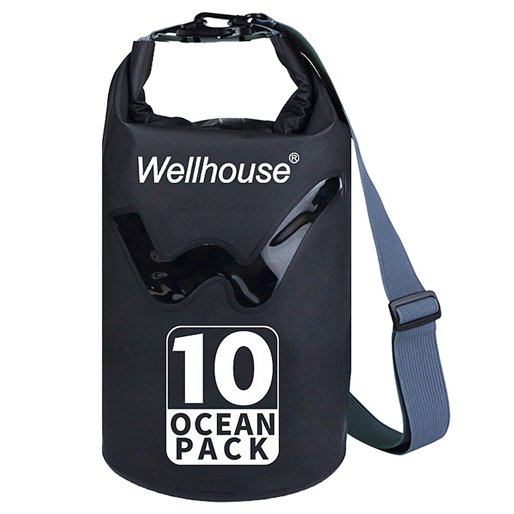 Outdoor Waterproof Shoulder Bag Dry Sack for Drifting Boating Floating Kayaking Beach water proof bag: 10L single shoulder