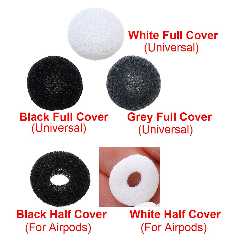 Oortelefoon Tips Cover Vervanging Zachte Oortelefoon Foam Cover Spons Oor Pad Case Hoofdtelefoon Anti Slip Beschermende Voor Airpods Earpods