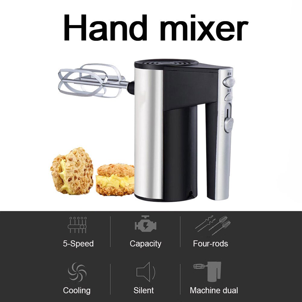 300W Electric Hand Food Mixer High Power Kitchen Gadgets Egg Beater Dough Cake Cream Food Blender Baking Accessories
