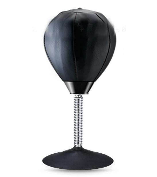 Balle de boxe en PU pour bureau, anti-Stress, vitesse de combat, réflexe, entraînement, Punch Ball Muay Thai MMA, équipement de sport: black