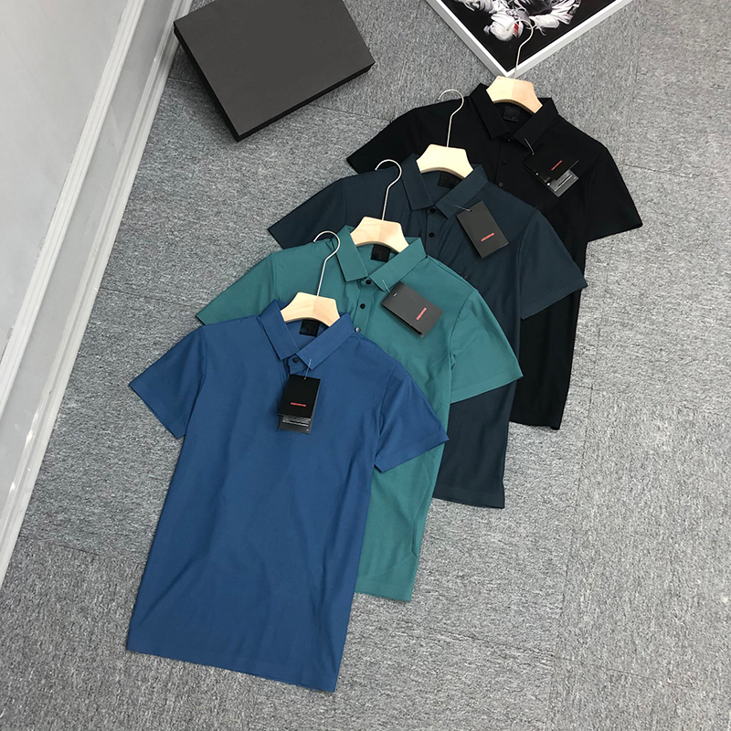 Męskie koszulki Polo Quick Dry Solid Smart Casual koszulka z krótkim rękawem skręcić w dół kołnierz lato Slim Fit odzież biznesowa 0458-4