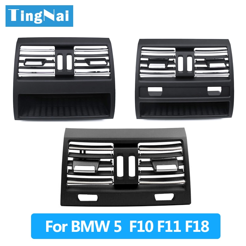 Couvercle de panneau de Grille de ventilation arrière de climatiseur arrière de luxe avec Chrome pour BMW 5 F10 F11 F18 520i 523i 525i 528i 535i
