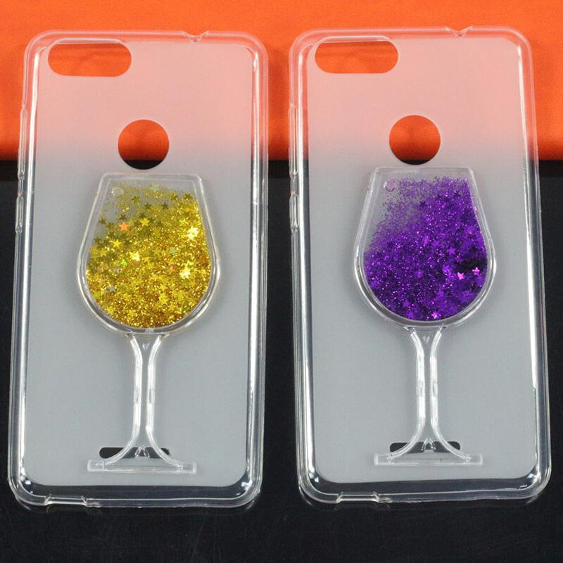 Voor  bq 5204 hoesjes glitter vloeistof zachte tpu telefoonhoesjes voor bq bq -5204 strike selfie 5.2 inch achterkant capa coque