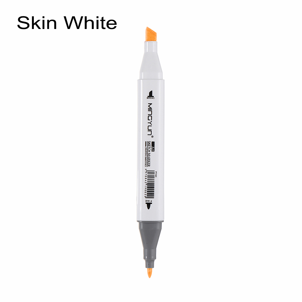 Marqueurs de couleurs Double tête 1 pièce | Brosse croquis peau brune série Portrait couleur dessin dessin dessin Manga Animation: Skin White