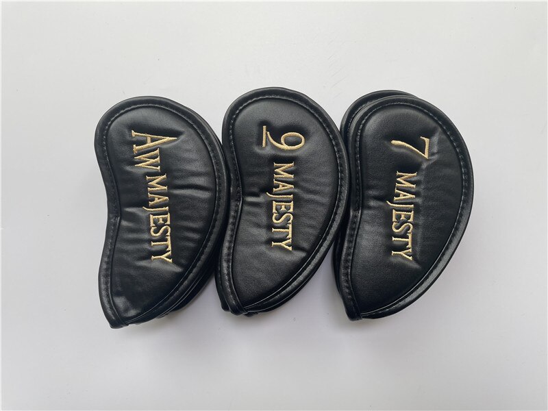9 stuks golfhoes maruman majesty golf hoofdhoezen voor ijzers 5-10 pas pu majesty golf ijzerset hoofdhoezen ems