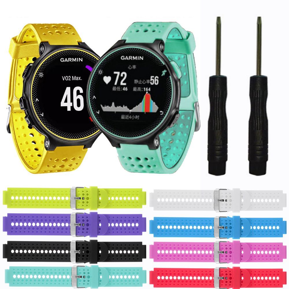 1Pc Silikon Uhr Band Für Garmin Vorläufer 235 220 230 620 630 735 Armbinde draussen Sport Armbinde Ersatz Armbinde