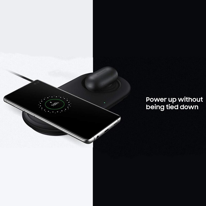 25W 2-in-1 Wireless Charger Duo Pad for Samsung S21 S20 Note20 Ultra S10 Plus Dual Phone Watch Fast Charging Dock Station