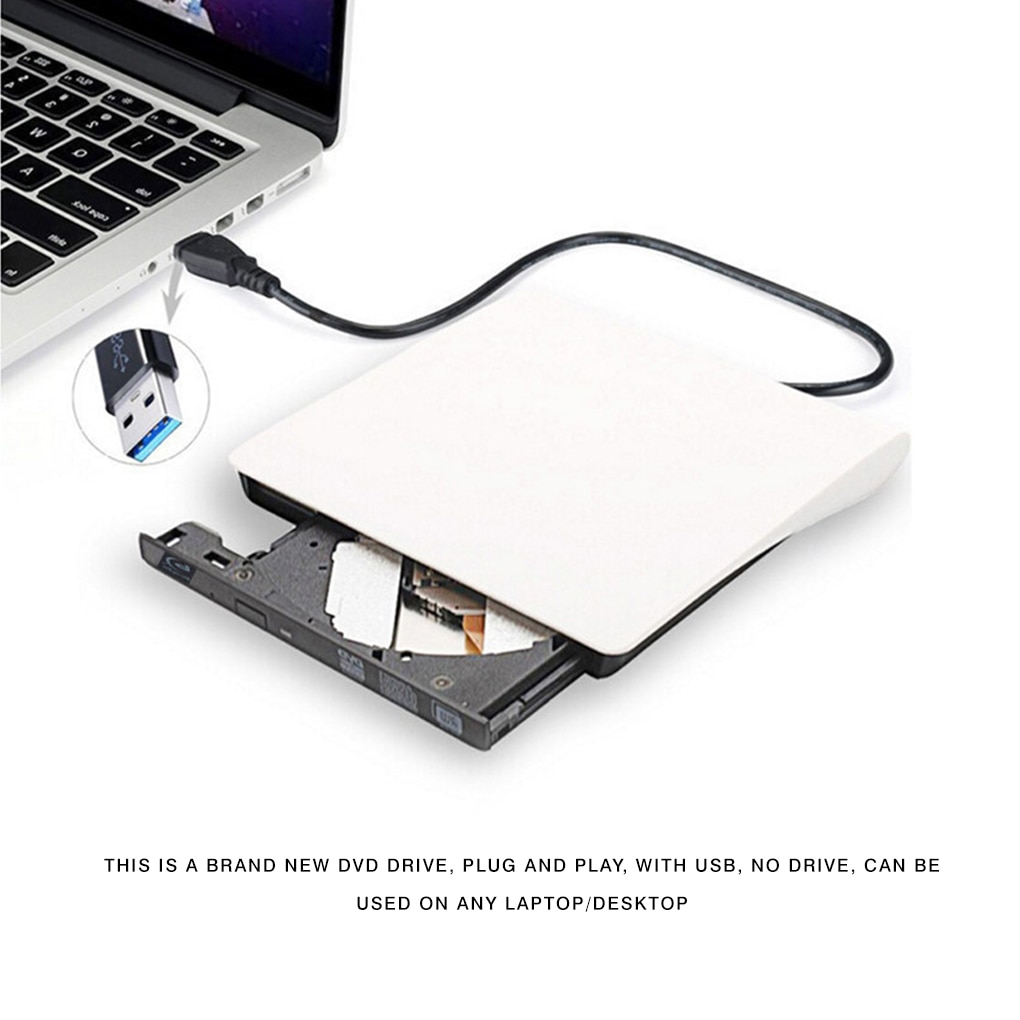 Driver USB External CD DVD RW Mobile Drive Case Laptop Desktop Optical Disc DVD RW Drive Writer Burner For Laptop Desktop