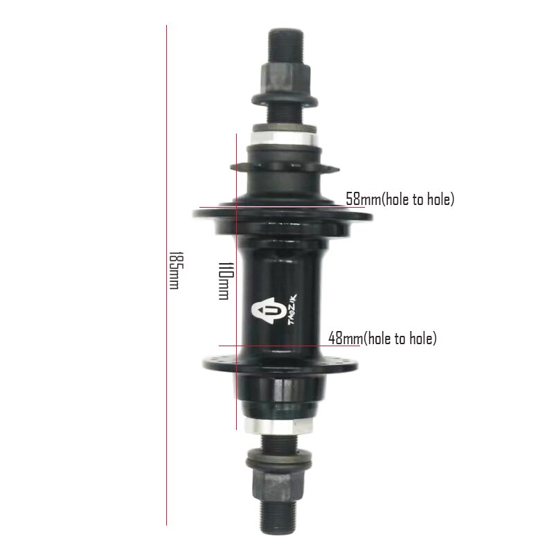 TAOZIK-CUBO de trinquete BMX, BXH-01 Original, 36 H, 6 trinquetes, 5 rodamientos, 9 T: Black Color