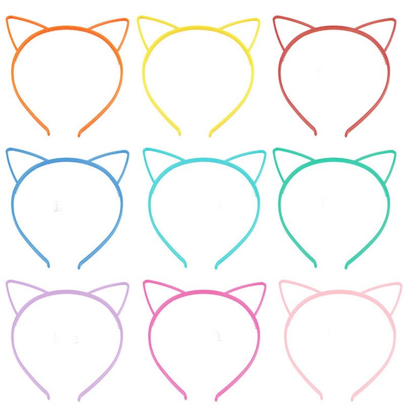 3 stücke freundlicher Stirnbänder Katze Ohren Krone Bogen Headwear Prinzessin Kunststoff Haarbänder Boho Haar Bands für Mädchen Baby Zubehör