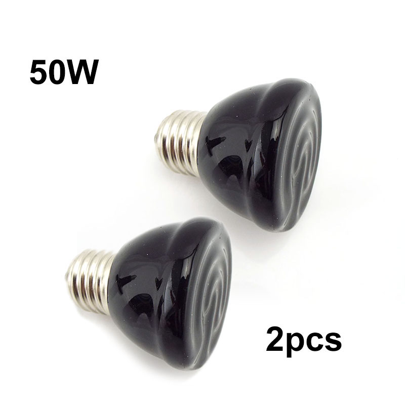 2pcs 220V Pet Reptile Heat Lamp turtle warm light Kit Clip holder E27 Holder Heating Lamp Tortoises Basking lighting C1: 2pcs 75W bulb