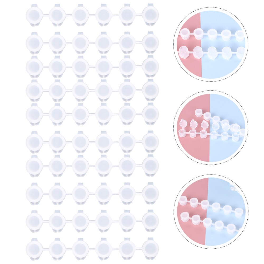 30Pcs Empty Paint Pot Pigment Storage Container Empty Paint Strips Paint Cup Pigment Pots Clear Storage Container Painting Tool: Default Title