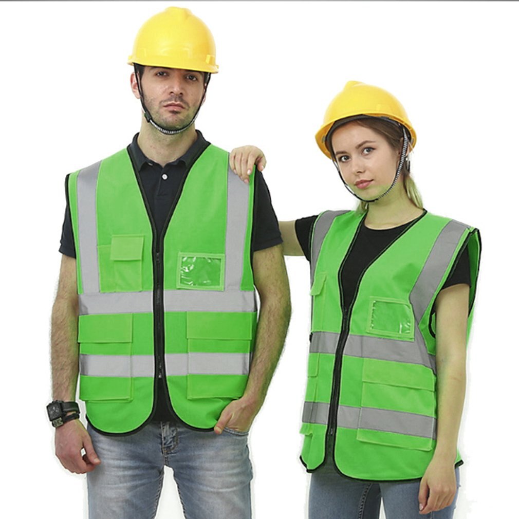 Multi-tasche reflektierende weste Radfahren verkehrs weste Neutral Sleeveless Hygiene arbeiten reflektierende kleidung