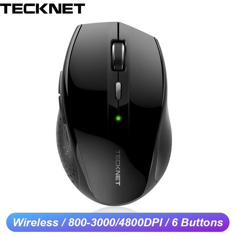 TeckNet Computer Wireless Gaming Mouse 6 Buttons 2400 DPI Mause 2.4G Receiver USB Optical Ergonomic Mouse Gamer Wireless For Lap