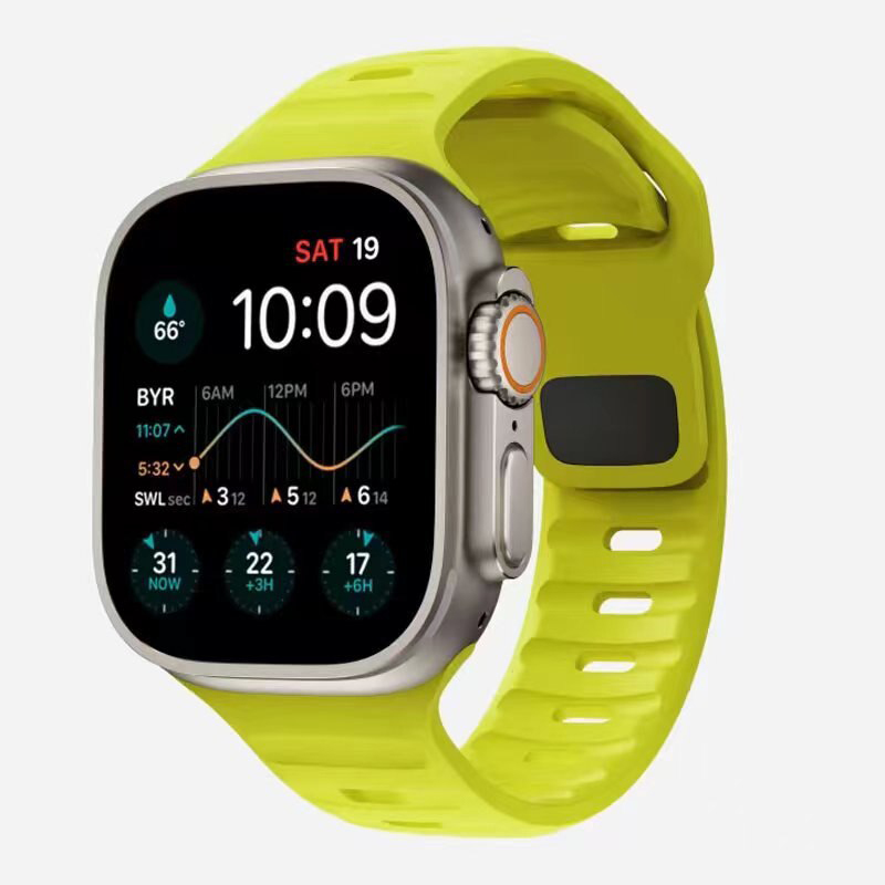 Silikonbänder für Apfel Uhr Band 49 mm 41 mm 45 mm 44 mm 40 mm 38 mm 42 mm Armbinde für iWatch Serie 9 8 7 6 5 4 Ultra 3 2 1 SE