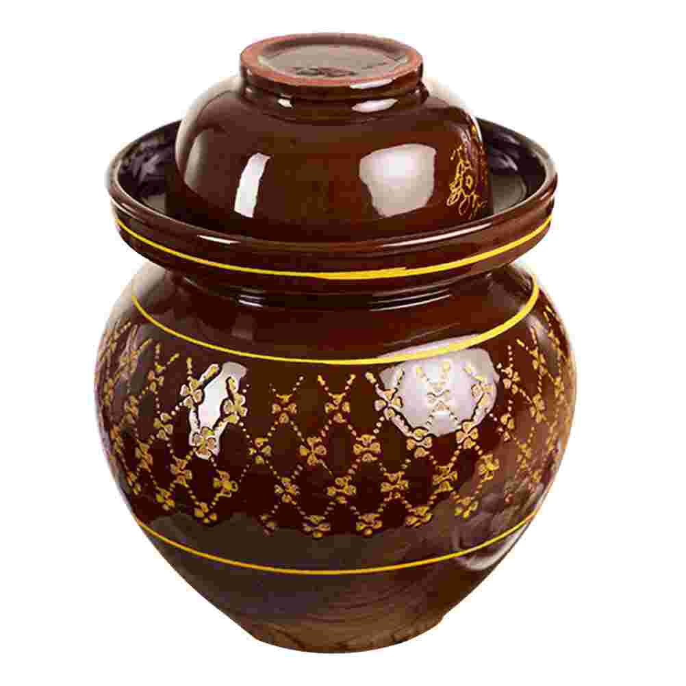 Ceramic Pickle Jar Storage Tank Food Storage Jar Kitchen Sealing Pickles Can