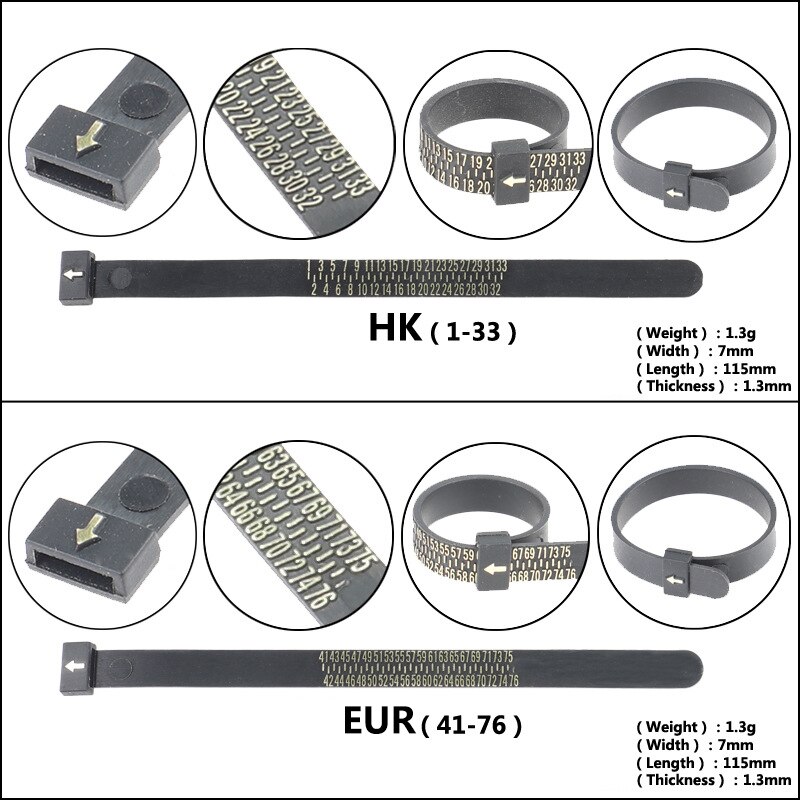 Professionelle Ring Dorn Stick Herrscher Vermesser Schmuck Werkzeuge US UK Japan EU HK Finger Gauge Ring Sizer Mess Größe Werkzeug set