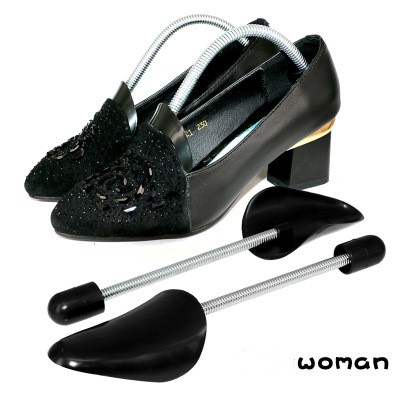 Fits Fixed Support Stretcher Shaper Plastic Spring Men Shoe Shoes Trees shoe shaped fixed shoes without distortion: black woman