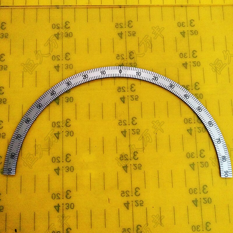 Roestvrij Staal Decoratieve Plaat Diameter:167Mm Dikte: 1Mm 180 Graden Midden Half Cirkel Wijzerplaat Disc Experimentele Apparatuur