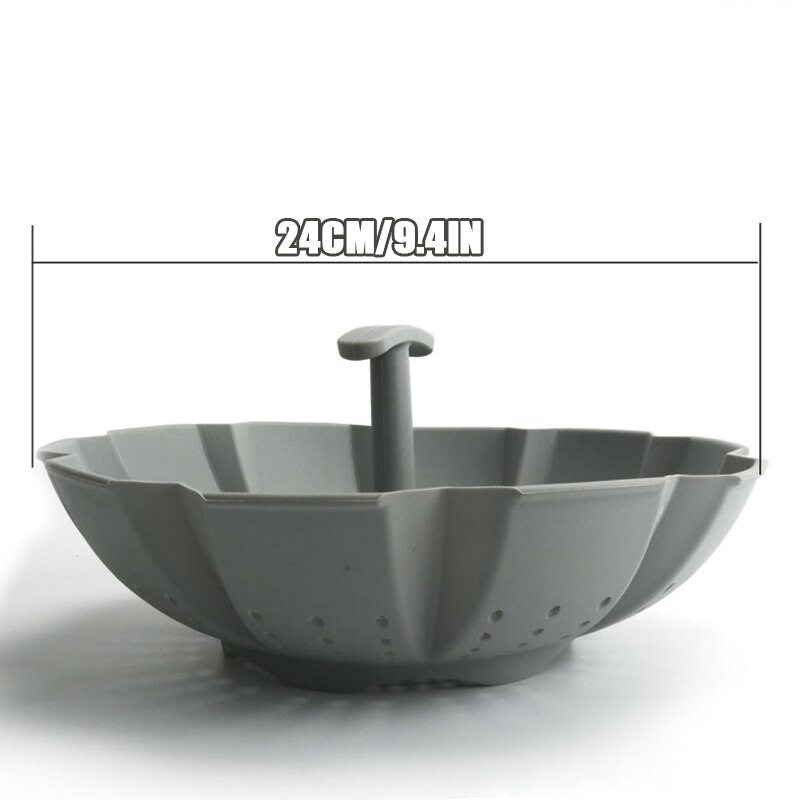 Panier de cuisson à vapeur en Silicone, résistant à la chaleur, multifonction, pour égouttoir à légumes, avec poignée centrale, pour micro-ondes