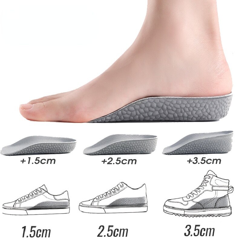 Height Increase Insoles Women Men Comfort Mesh Sweat-absorbing heightening insole for Sports Shoe Pads High Heel Shoes Pad