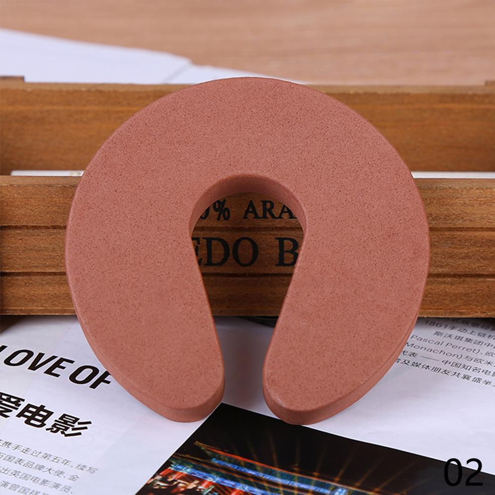4 protectores de dedos multicolores para niños, protectores de seguridad suaves para puertas para bebés, tapón de puerta para niños, cerraduras seguras para bebés: Coffee