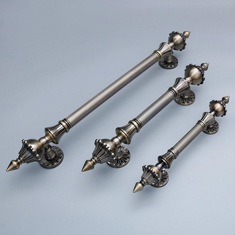 Deur Handvat Antieke Zinklegering Multi-Size Handvat Deur Pull Brons Gate Hotel Ingang Winkelcentrum Deurklink Wf