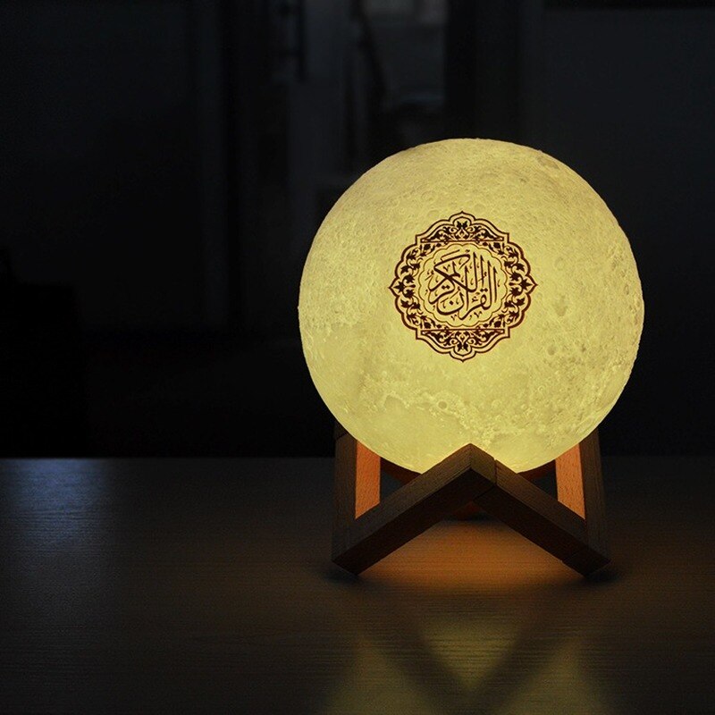 3D Print Koran Maan Lamp Draadloze Bluetooth Koran Speaker LED Night Light Thuis Deor Bureau Tafel Lampen Volwassen