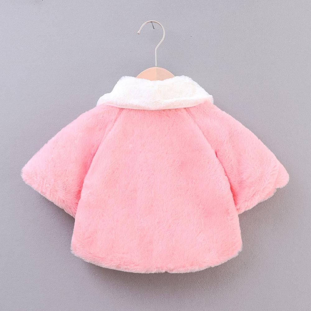 Baby Girls Infant Winter Warm Coat Cloak Jacket Wool Blends Thick Warm Clothes Down Jacket Outerwear Coats