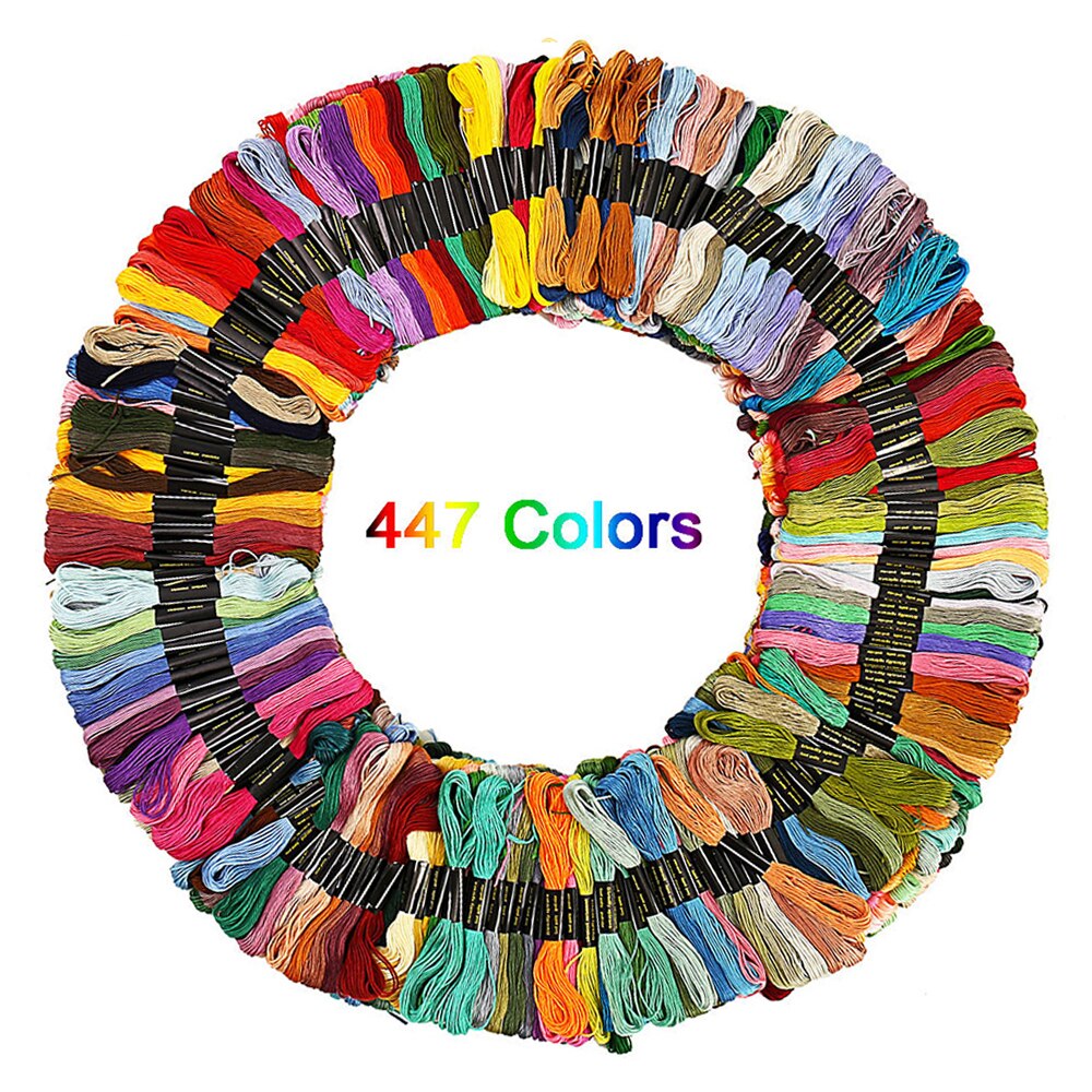 447/200/100 Kleuren Borduurgaren Floss Kruissteek Kit Premium Regenboog Diy Threads Ambachten Katoen Naaien Streng