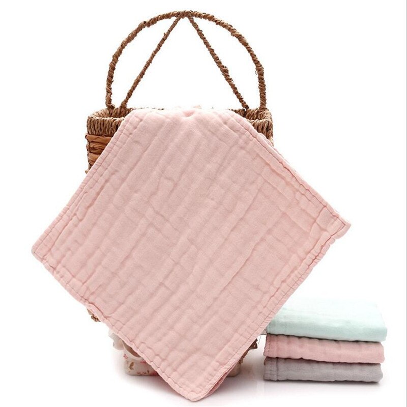 30*30cm seersucker tyg bomull baby ansikte handduk bubbel tyg saliv handdukar bebis matnings tyg baby haklappar rap handduk