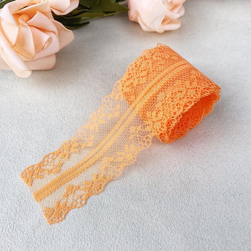 10 Yards 38mm ruban de dentelle filet brodé garniture de dentelle pour mariage fête rideau de noël décorations bricolage cheveux nœuds couture tissu