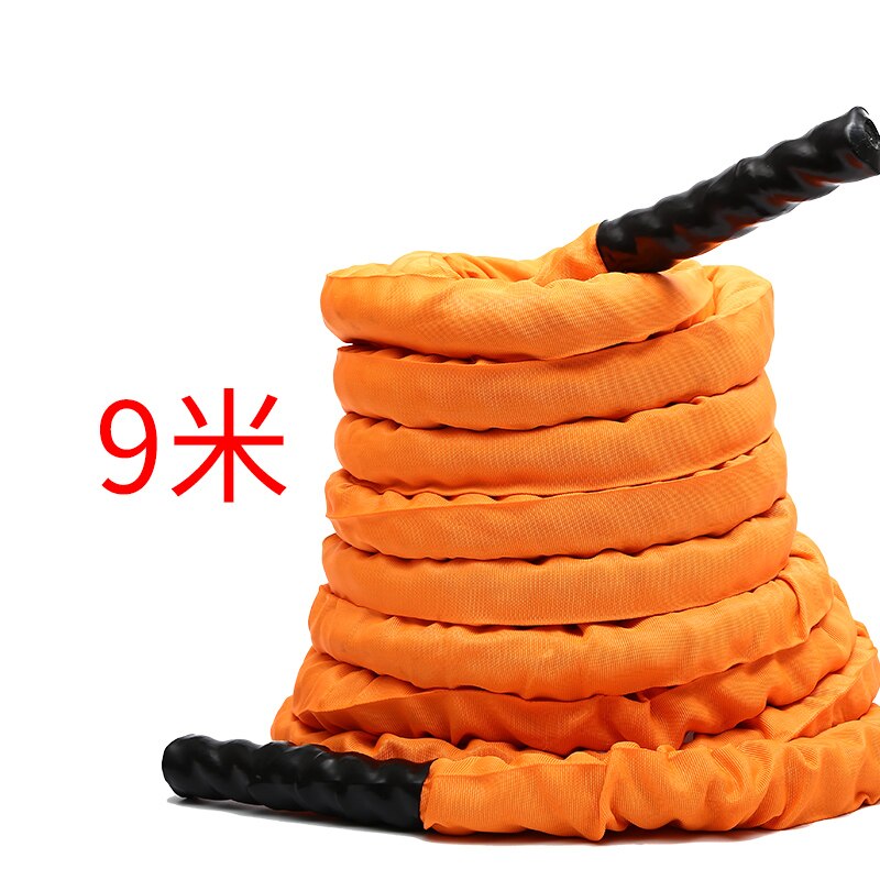Cuerda de batalla pesada de 25MM x 9M, equipo de entrenamiento de cuerpo completo para Crossfit, gimnasio, Fitness, cuerdas de entrenamiento de Cardio al aire libre: 9m-1