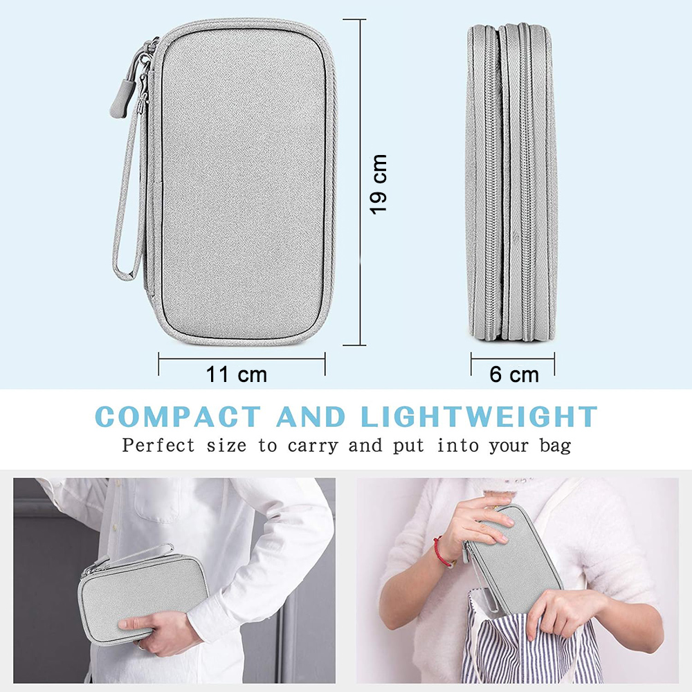 Waterproof Carrying Pouch Electronics Organizer Bag Travel Bag Universal Cable Organizer Electronics Storage Bag Accessories